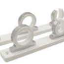 Portacanne in alluminio da parete o soffitto. Realizzati con plastica interna per proteggere la canna da pesca.