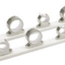 Portacanne in alluminio da parete o soffitto. Realizzati con plastica interna per proteggere la canna da pesca.