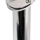 Microfusi in acciaio inox AISI 316 e lucidato a specchio. Nuova flangia ovale di grande impatto estetico. Cappuccio di chiusura stagno in santoprene bianco incluso.Raccordo di scarico acqua in PVC.