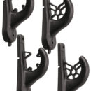 Robusto portacanne modulare (si può usare singolo o in serie fissandolo al precedente).Adatto per impugnature da 25 a 38 mm.Si può montare a parete o a soffitto.Inserti in gomma per protezione dell’attrezzatura.Predisposto per cinghia elastica (non fornita) per un fissaggio definitivo della canna.Venduto a coppia (4 pz) per n°2 canne.