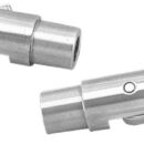 In acciaio inox AISI 316 lucidato a specchio.