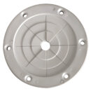 Elastico ad alette mobili da fissare a paratia. Utilizzabile anche come ricettacolo per portacanne. Di colore bianco.