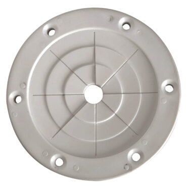 Elastico ad alette mobili da fissare a paratia. Utilizzabile anche come ricettacolo per portacanne. Di colore bianco.