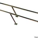 AISI 316, con basette inox e tubo lucidato da 22 mm.