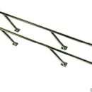 AISI 316, con basette inox e tubo lucidato da 22 mm.