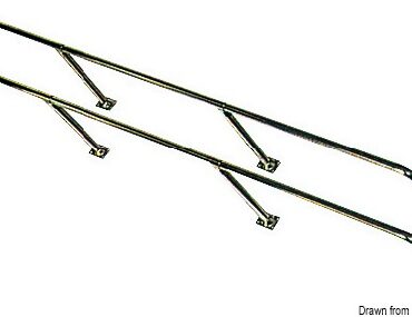 AISI 316, con basette inox e tubo lucidato da 22 mm.