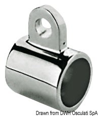 In acciaio inox AISI 316 per montaggio sui candelieri. Serve come presa di forza per usi vari, foro Ø 8 mm.