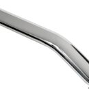 In acciaio inox AISI 316 lucidato a specchio, con sezione ellittica.