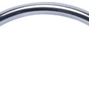 In acciaio inox lucidato a specchio sezione 25,4x18,8 mm, fissaggio con 2 prigionieri Ø 8 mm.