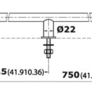 In acciaio inox lucidato a specchio. 19x25 mm, fissaggio con 2 o 3 prigionieri Ø 5/16 mm.