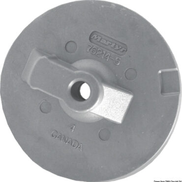 Flat fin zinc anode for Alpha/Bravo 35/300 HP