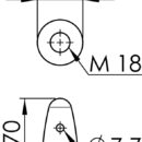 Zinc ogive for propeller Ø 22/25/30 mm