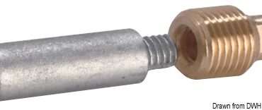 Zinc+brass anode heat exch/manif 1/2’’ BSPT 67x15