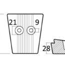 Aluminium leg anode Volvo SX/DPS