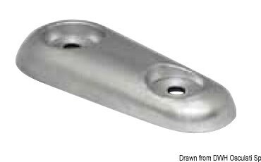 Oval Vetus type anode 2400 g