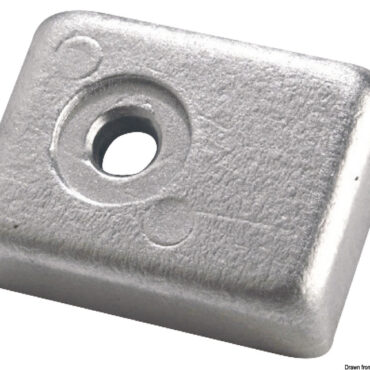 Zinc leg anode plate for 40/50 HP 4-stoke