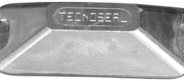 In ferro zincato, da avvitare o da saldare. Sezione prismatica idrodinamica.