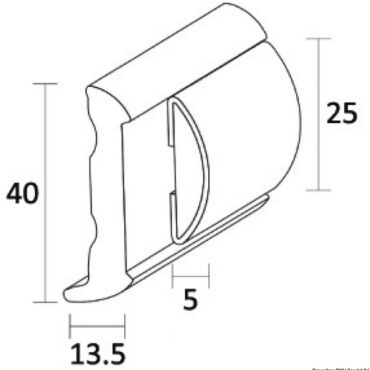 Profilo in acciaio inox AISI 316 riempito in PVC DURALENE. Si può applicare sia su base Standard che su base Slim. Barre da 3 m, da giuntare sempre con il suo coprigiunta.Vantaggi:- si può piegare facilmente;- leggero;- alta resistenza agli urti.
