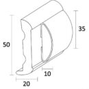 Profilo in acciaio inox AISI 316 riempito in PVC DURALENE. Si può applicare sia su base Standard che su base Slim. Barre da 3 m, da giuntare sempre con il suo coprigiunta.Vantaggi:- si può piegare facilmente;- leggero;- alta resistenza agli urti.