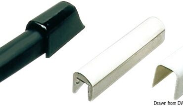 Profilo in PVC flessibile con supporto in PVC semi rigido. Prende facilmente qualsiasi piega. Adatto per scafi con giunzione a labbro, rotoli da 24 m. Ordine minimo 24 m per modello.