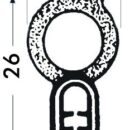 In PVC armato flessibile, completo di guarnizione in neoprene espanso a tenuta stagna. Ideale per gavoni, cofani motore ecc.