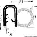 In PVC armato flessibile, completo di guarnizione in neoprene espanso a tenuta stagna. Ideale per gavoni, cofani motore ecc.