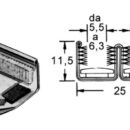 Profilo in acciaio inox AISI 316, fondo anti-frizione in polietilene ad alta densità, cuscinetto intermedio in neoprene e feltro per assorbire le vibrazioni e permettere il fissaggio con viti attraverso il profilo. Spazzole sintetiche laterali anti-scorrimento e anti-vibrazioni in materiale resistente UV.