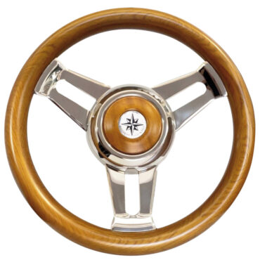 Razze e mozzo in acciaio inox lucida a specchio.