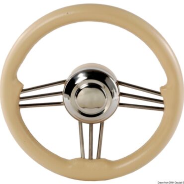 Mozzo centrale con cono universale, regolabile per centrare il volante. Ø 350 mm.