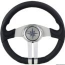 In poliretano morbido, razze l.l. satinate + cromate. Completi di mozzo centrale universale.