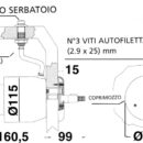Completa di valvola di non ritorno.Per flange di montaggio vedi codici: 45.270.03; 45.270.04; 45.280.10.