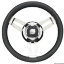 Corona in pelle e mozzo cromato.