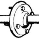 Staffa S40 inox. In materiale resistente alla corrosione marina. Per passaggio monocavi comando timoneria.