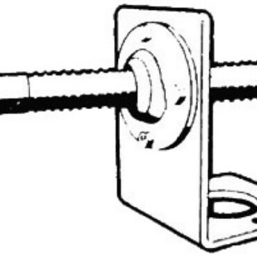 Staffa S55 inox. Per supporto monocavi comando timoneria.