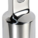 In acciaio inox AISI 316 lucidato a specchio.