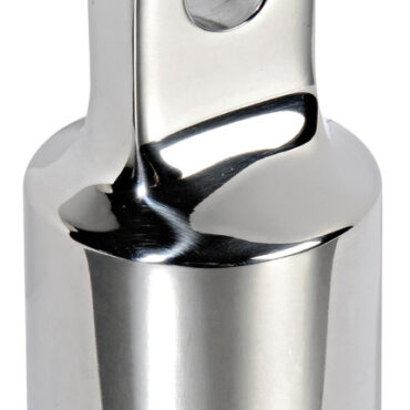 In acciaio inox AISI 316 lucidato a specchio.