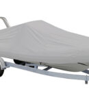 Completo di apertura per un eventuale Roll bar.Tessuto ATLAS da 280 g/m2 impermeabile, traspirante ed UV resistente. Può essere usato per traino su carrello stradale.Fissaggio con chiusura a strappo e zip. Dotato di due Cam Cleat per tendere il telone con semplicità.