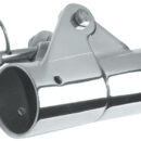 In acciaio inox AISI 316 lucidato a specchio, con spina di fermo.