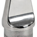 In acciaio inox AISI 316 lucidato a specchio.