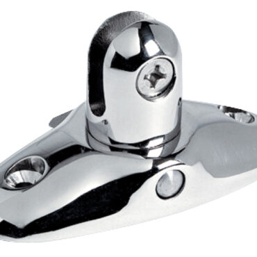 In acciaio inox AISI 316 con perno a forcella sfilabile.