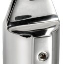 In acciaio inox AISI 316 lucidato a specchio.
