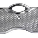 In alluminio con anello di sicurezza salvamotore.