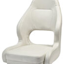 Anima in tecnopolimero, imbottitura in schiuma espansa alta densità, supporti lombari. Risponde alla normativa ABYC.