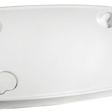 Provvisto di alloggiamenti per tazze, bicchieri, bottiglie che, con appositi tappi in dotazione al tavolo, possono essere livellati per avere una superficie perfettamente liscia.Predisposto per l’accoppiamento con basi 48.418.03; 48.418.20; 48.418.22; 48.418.24 e di qualsiasi tipo con Ø massimo 178 mm le quali vengono incassate a filo nel lato inferiore del tavolo.