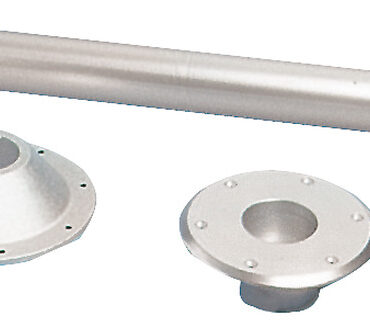 Table pedestal anodized aluminium Heavy Duty 70 cm