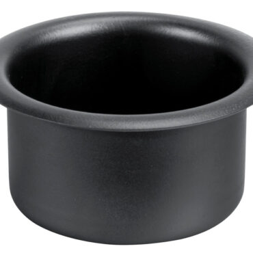 Realizzata in acciaio inox stampato e lucidato, si incassa sul cruscotto o consolle di guida.