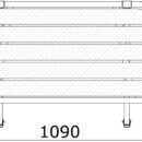 Fabbricate in acciaio inox AISI 316 lucidato a specchio, con parti in legno in vero Iroko. Giunti di fissaggio regolabili.