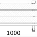 Fabbricate in acciaio inox AISI 316 lucidato a specchio, con parti in legno in vero Iroko. Giunti di fissaggio regolabili.