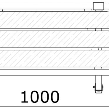 Fabbricate in acciaio inox AISI 316 lucidato a specchio, con parti in legno in vero Iroko. Giunti di fissaggio regolabili.