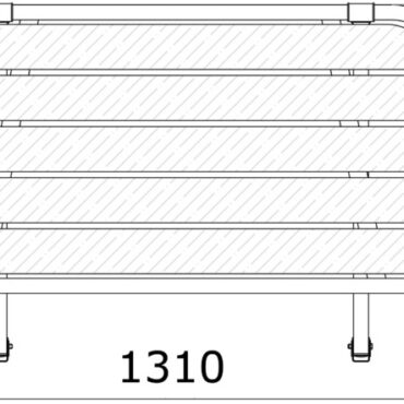 Fabbricate in acciaio inox AISI 316 lucidato a specchio, con parti in legno in vero Iroko. Giunti di fissaggio regolabili.